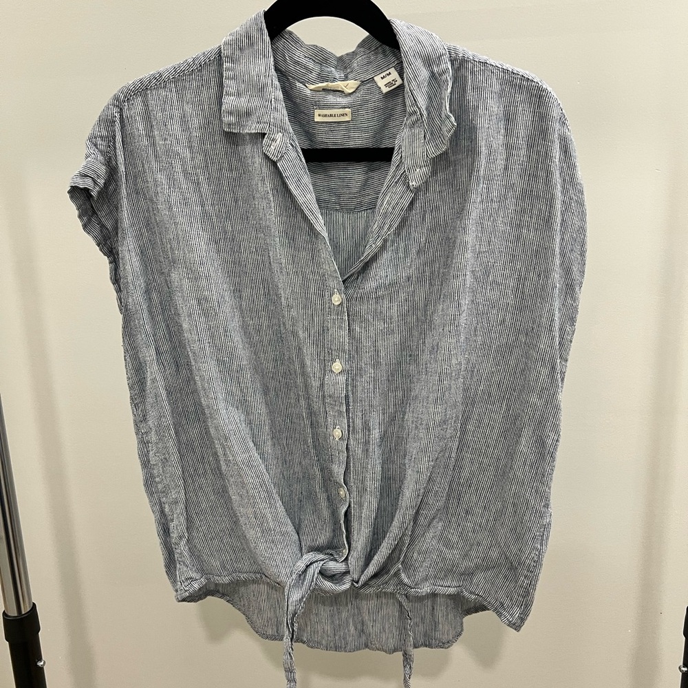 Weatherproof Vintage Striped Linen Shirt